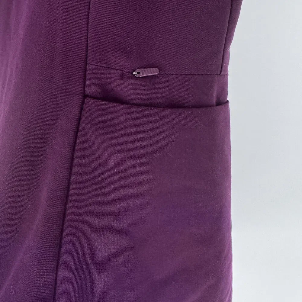 FIGS Scrub Top Womens Medium Purple V-Neck Short Sleeve Pockets Nursing‎ Medical - Picture 5 of 11